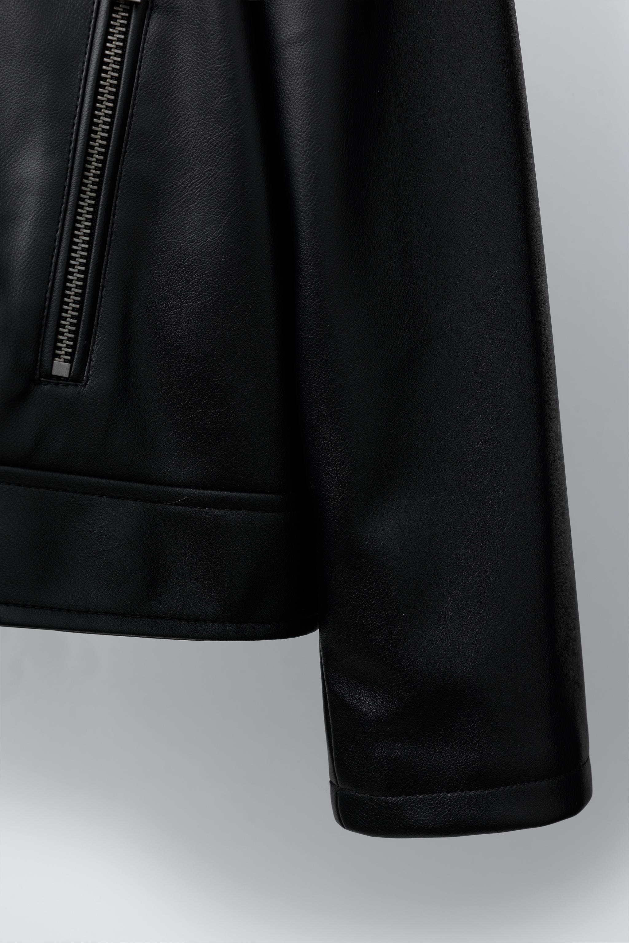 FAUX LEATHER BIKER JACKET